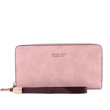 

Wallet female long section 2020 new single zipper multifunctional long section retro large capacity wallet mobile phone bag