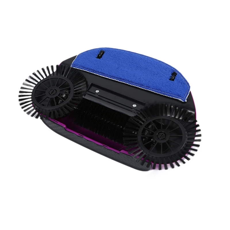 HLZS-Stainless Steel Sweeping Machine Push Type Hand Push Broom Dustpan Handle Household Cleaning Package Hand Push Sweeper Mop