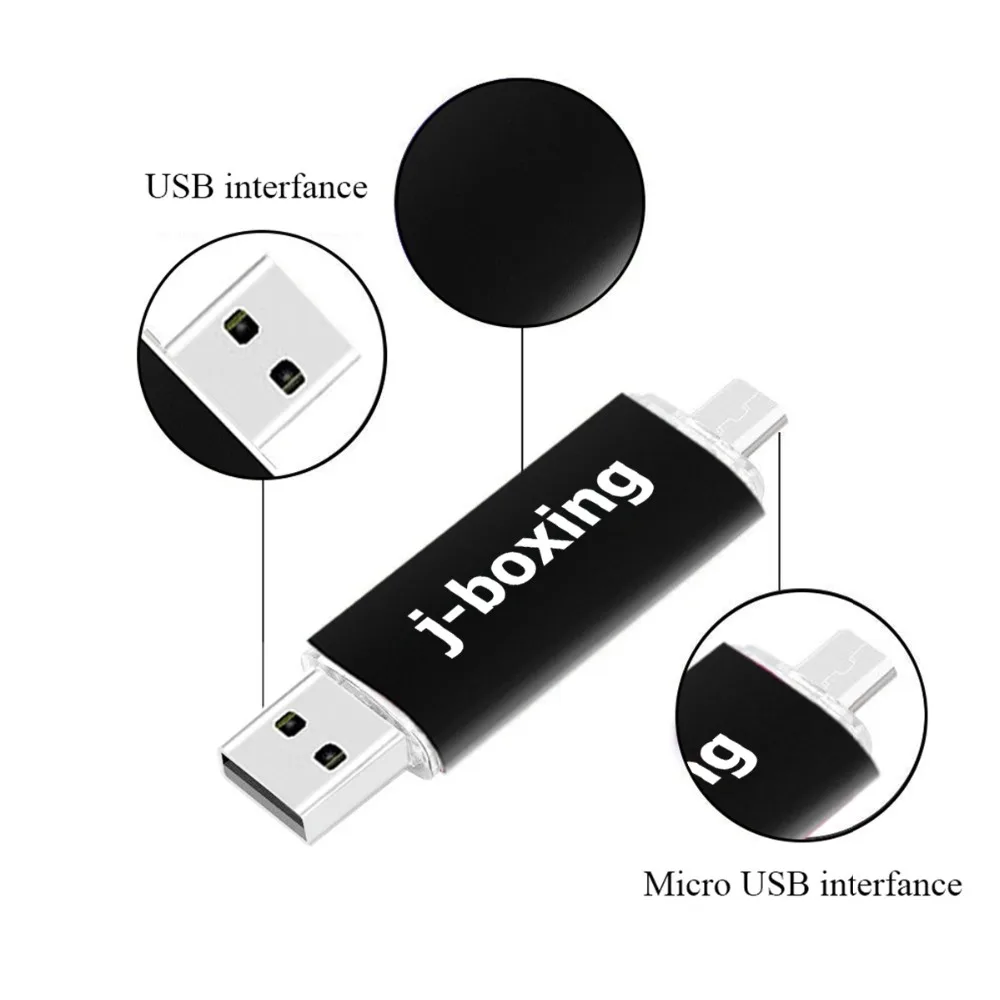 J-boxing OTG USB флеш-накопитель 16 Гб флэш-накопитель 32 ГБ Micro USB 2,0 Флешка для ПК Android телефон 4 ГБ 8 ГБ Черный 10 шт./упак