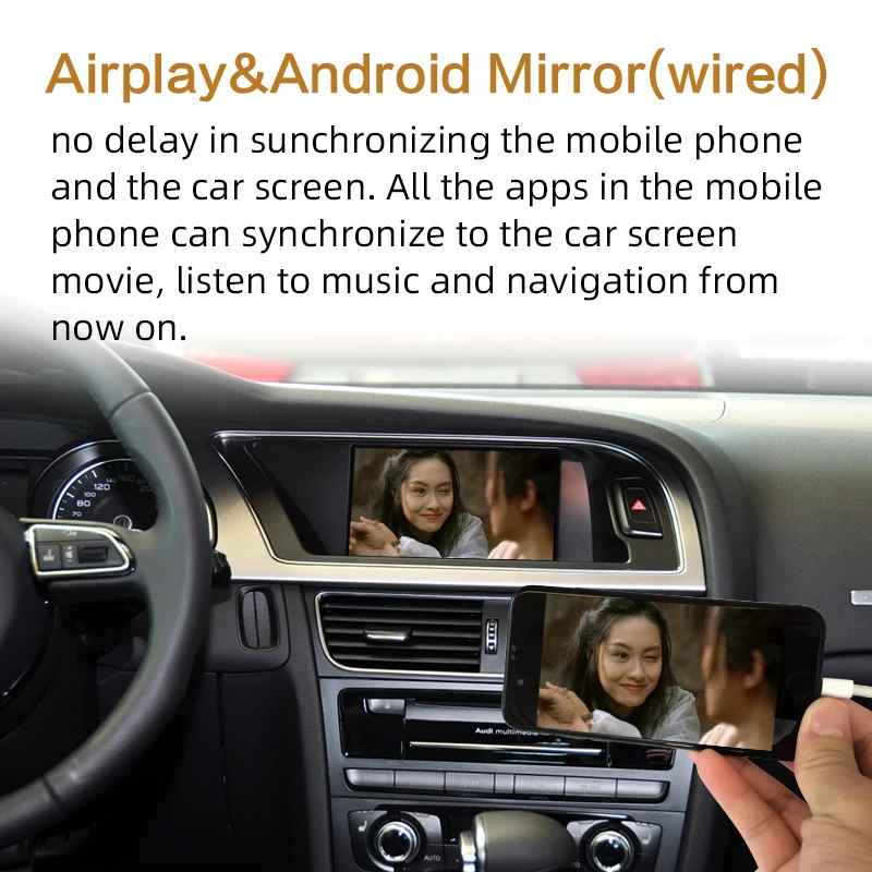 Sinairyu Aftermarket A4 A5 Q5 MMI 3g A6 A7 c6 OEM Wifi беспроводной Apple CarPlay интерфейс модифицированный для Audi с обратной камерой