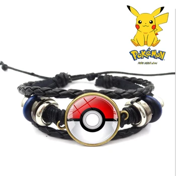 

2020 new Pokemon Cartoon Bracelet Pokemon Go Character Accessories Bangle Men Bracelet Model Pattern Bangle Fashion Jewelry Gift