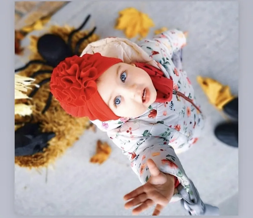 Baby Corn Flowers India Cap round Princess turban soft 5 H2bfc78354c3d4a58a1ffe4eefe6a2e098