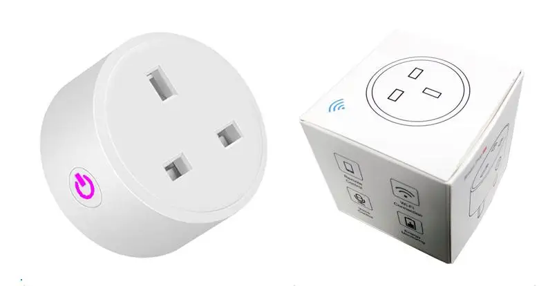 UK 13A США/ЕС/Великобритания умная мини Розетка WiFi беспроводной пульт дистанционного управления адаптер с таймером вкл/выкл совместим с Alexa Google Home Voice - Цвет: UK 13A