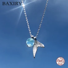 Ювелирные изделия женщина для женщин ожерелье Halo Серебро 925 ожерелье лунный камень кристалл драгоценный камень Легкий Кулон корейский стиль ожерелье s