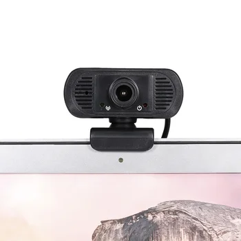 

HD 1080P USB Webcam Fixed Focus Web Camera Built-in Microphone Drive-free Computer Camera for Laptop Desktop Black