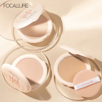 

FOCALLURE Translucent Setting Powder Makeup Long Lasting Oil Control Pressed Powder Compact Pore Invisible concealer Cosmetics