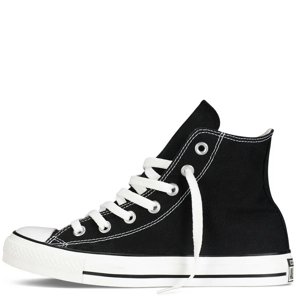 Мужская обувь унисекс; аутентичная Классическая Дизайнерская обувь Allstar ChuckTaylor Ox; Повседневная парусиновая обувь с низким берцем; женские спортивные кроссовки - Цвет: Full Black High