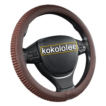 

kokololee leather+silk Car Steering Wheel Cover for Changan all models CS75 CS35 CX20 CX30 CS15 CS95 CS5 steering wheel cover