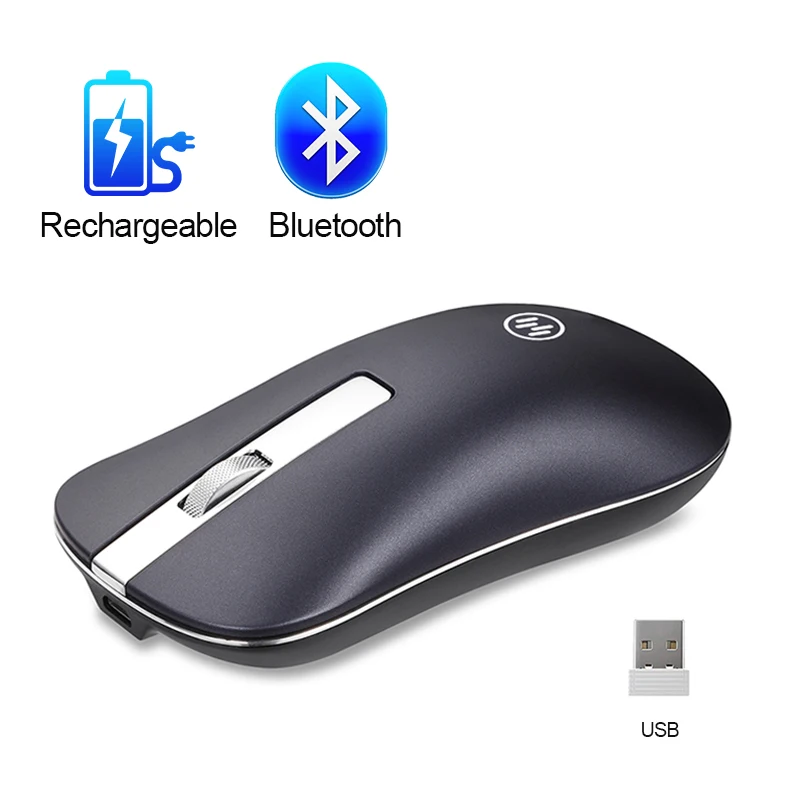 

Bluetooth Wireless Mouse Silent Gaming Mouse Rechargeable Computer Mouse Wireless 2.4Ghz Ergonomic PC Mice USB Mause for Laptop