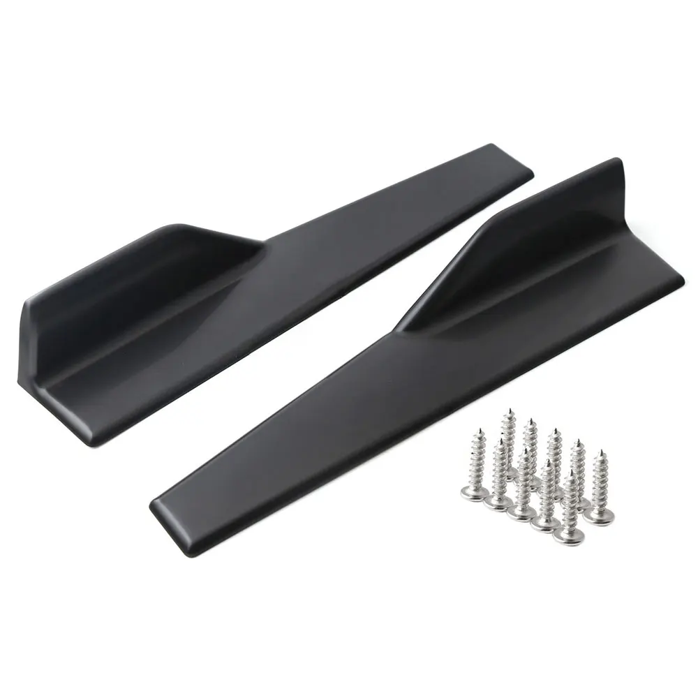 45cm Car Body Side Skirt Rocker Splitters Strakes Extension Splitters Moulding Trim Automobile Universal