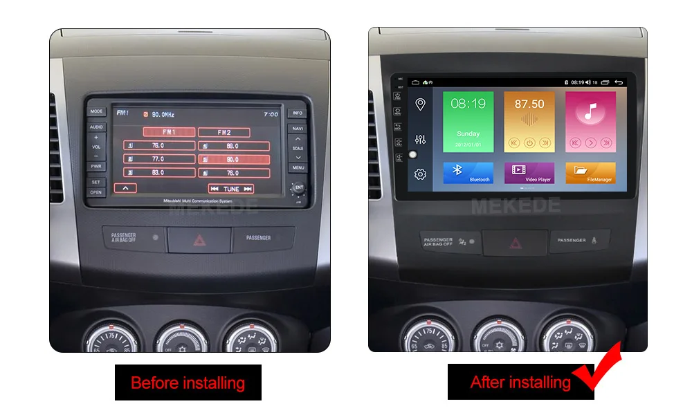 MEKEDE ips DSP Автомобильный gps мультимедийный плеер радио для Mitsubishi Outlander 2006- peugeot 4007/Citroen C-Crosser 2.5D