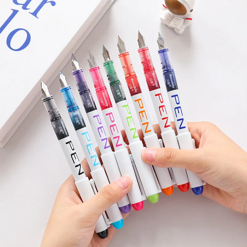 Vibrant Ink Fountain Pen Set - 8 Color Collection for Office & School - Stylish & Elegant Writing Essentials