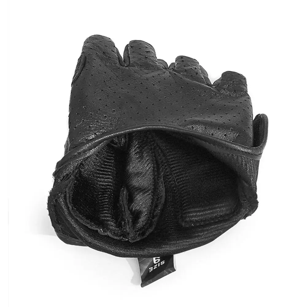 Motorcycle Gloves Half Finger Genuine Leather Fingerless Summer Men Mitt Glove Scooter Moto Mitten Electric Bike Racing Cycling motorcycle gloves sports gloves leather motorcycle gloves cycling gloves