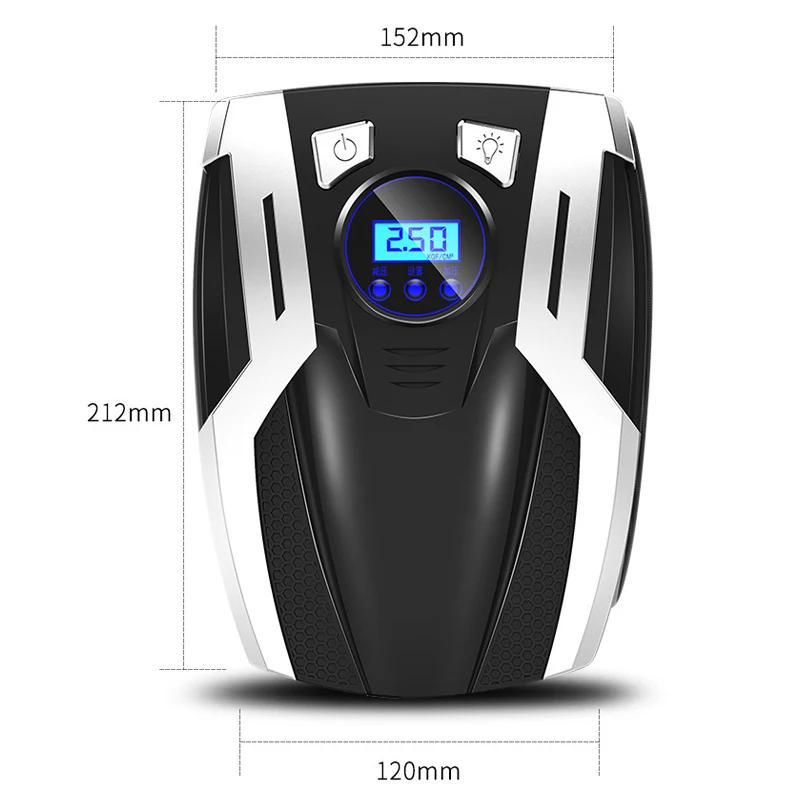 12V 35L/мин 120 Вт Портативный Автомобильный цифровой Дисплей Электрический накачивающий насос с 4 Светодиодный светильник/четыре сопла для SUV/седан/MPV Субару Outback