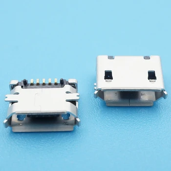 

100pcs 1 Model Micro USB Charging Charger Port Connector Socket Jack 5 Pin Female Jack Mini USB Microphone Connector Accessories