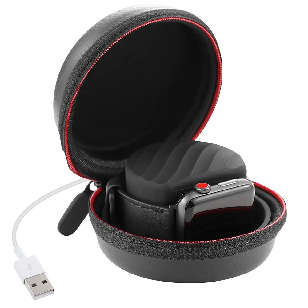 

Hot Mini Zipper Portable Mini Silicone Charging Stand Holder Storage Case Cover Box Hard Headphone for iWatch