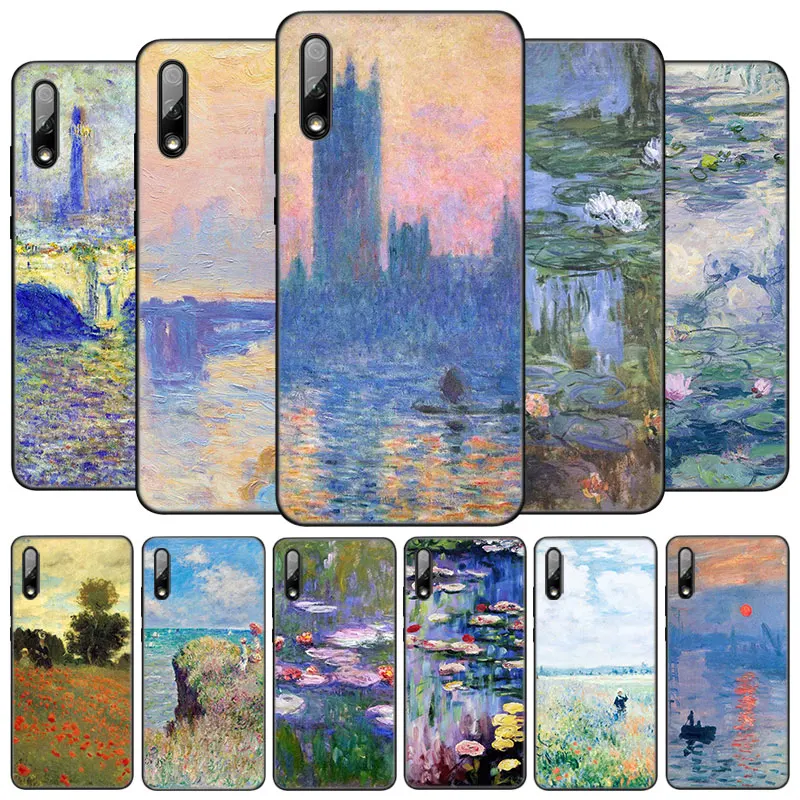 Claude Monet Giardino Ponte Di Loto Per Il Caso Di Huawei Honor 10X Lite 7A 7S 8A 8S 8C 8X 9A 9C 10I 20I 30I 20S 20E 9X Pro 10 8 Lite