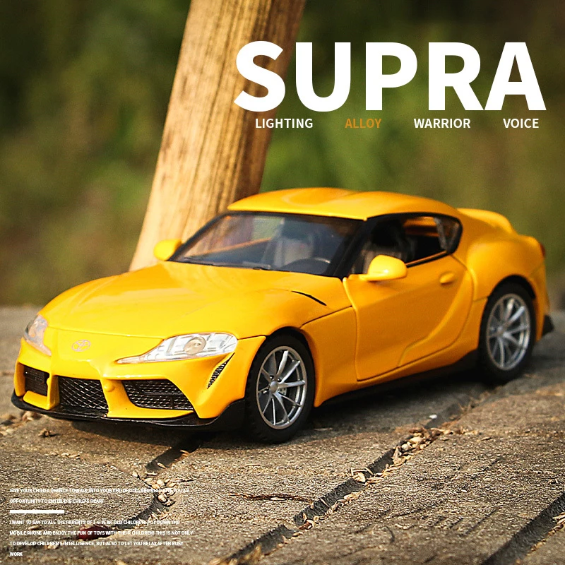 Модель игрушечного суперавтомобиля TOYOTA Supra GR модель автомобиля из сплава 1:32