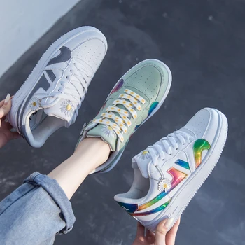 

Platform sneakers women white running shoes for women outdoor walking shoes vulcanized sneakers pu leather sneakers