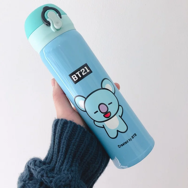 Kpop Bangtan "RJ" "TATA" и т. Д. Милая мультяшная чашка с изоляцией чашка из нержавеющей стали сопроводительная чашка для женщин мужчин Bangtan ювелирные изделия