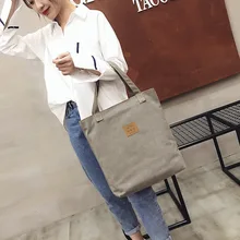 Новая стильная простая повседневная Универсальная Женская Холщовая Сумка в Корейском стиле, Большая вместительная сумка-Ретро женская сумка на одно плечо