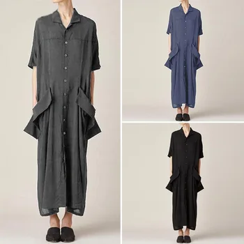 

Bikini Cover Up Tunic Beach Wraps Swimsuit Summer Dresses Lady Loose Big Pocket Short Long Sleeve Shirt Dress Skirt Spandex