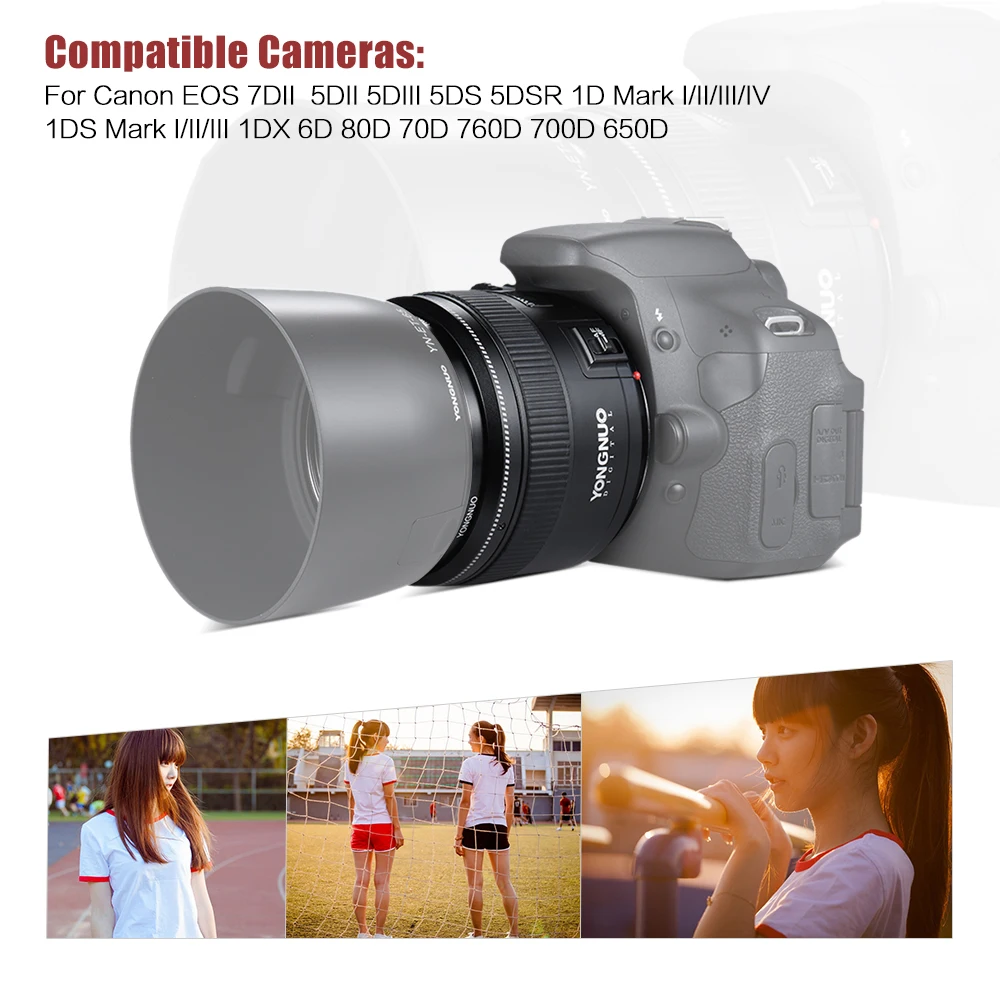 US $220.00 YONGNUO 85mm F18 Prime Lens AFMF Medium Telephoto Full Frame Lens For Canon Nikon DSLR Camera 7D 5D 80D D750 D850 D7100