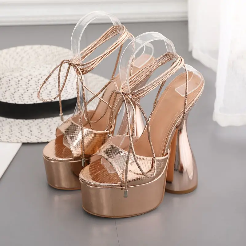 peep toe high heel sandals