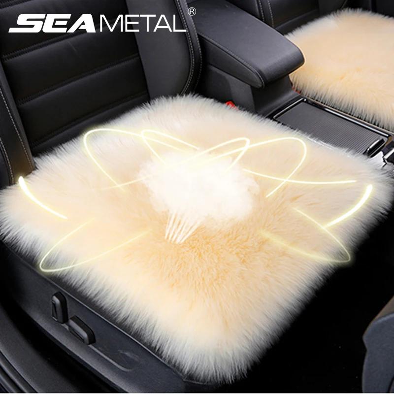 Чехол для автомобильного сиденья шерстяной плюшевый теплый чехол на