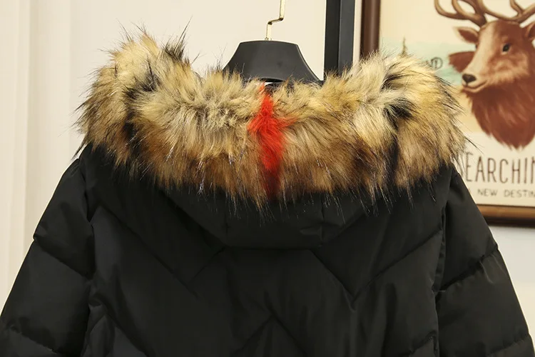 Зимние Повседневные Длинные парки 4X-6XL размера плюс, модная одежда свободного покроя с меховым воротником и капюшоном, толстые теплые стеганые пальто для женщин T4-8602