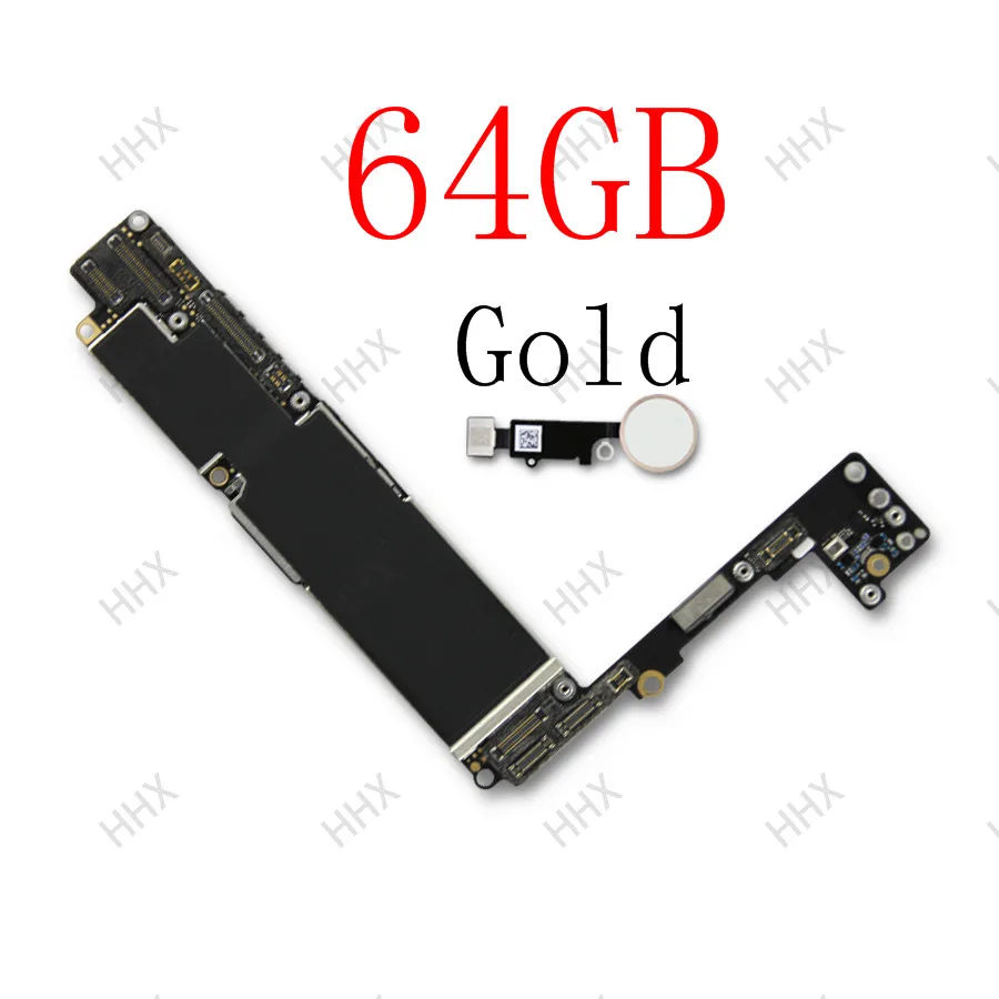 64GB-Gold Разблокированная материнская плата для iphone 8 Plus с/без Touch ID, оригинальная для iphone 8 Plus материнская плата с чипами - Цвет: 64GB-Gold