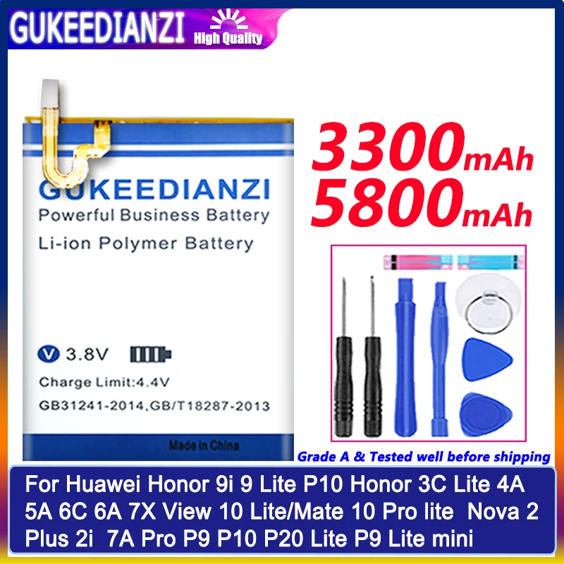 Battery For Huawei Honor 9i 9 Lite P10 3C 6C 6A 7X /Mate 10 Pro lite Nova 2 Plus 2i/7A P9 P20 mi | Мобильные телефоны и