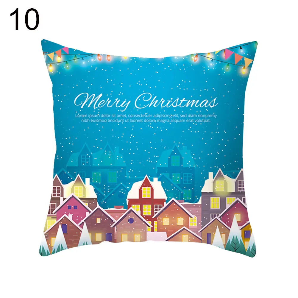 40# мультяшная Рождественская стильная елка Санта-Клауса подушка в форме Санта-Клауса чехол для подушки Чехол для стула полиэстер диван наволочка домашний декор