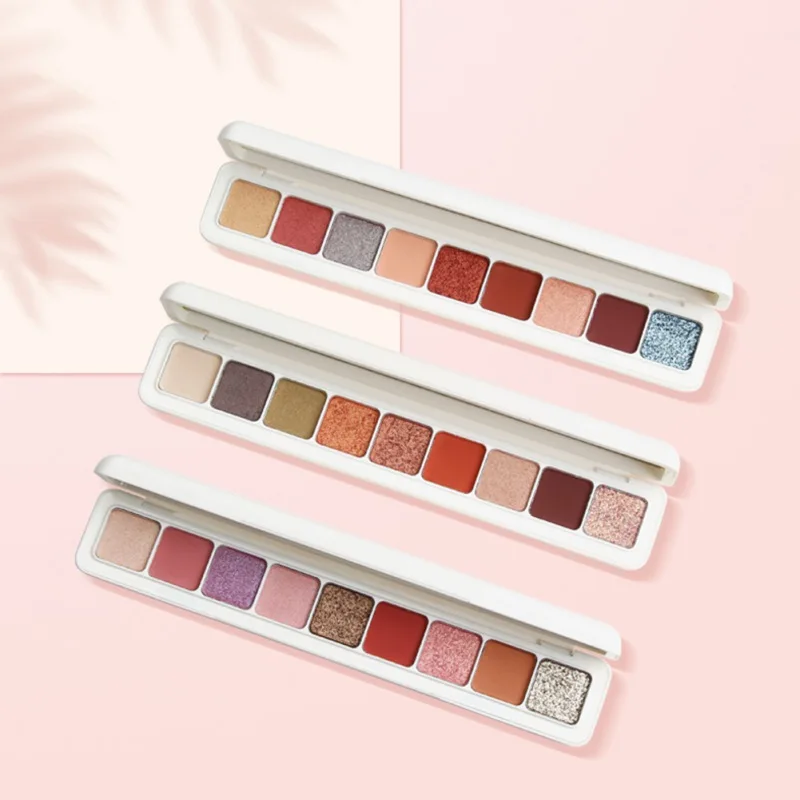 9 Цвета тени для век Блеск комплект пюре матовые Smoky Eyes Макияж Палитра Блеск Алмазный тени комплект Матовая жидкая губная тени для век