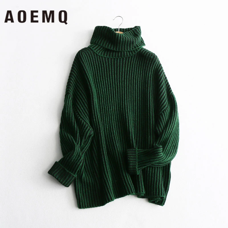 AOEMQ,, зимний свитер, сохраняющий тепло, с высоким воротником, защищающий шею, зимний теплый свитер, мягкий хлопковый свитер для женщин
