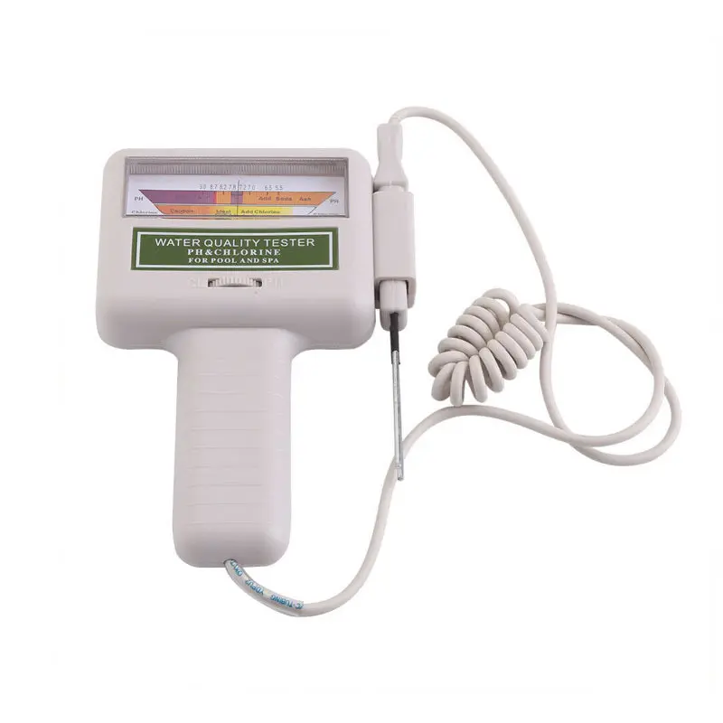 

PH Chlorine Meter Tester PH and CL2 2 in 1 Tester Water Quality Testing Device CL2 Measuring for Swimming Pool Aquarium