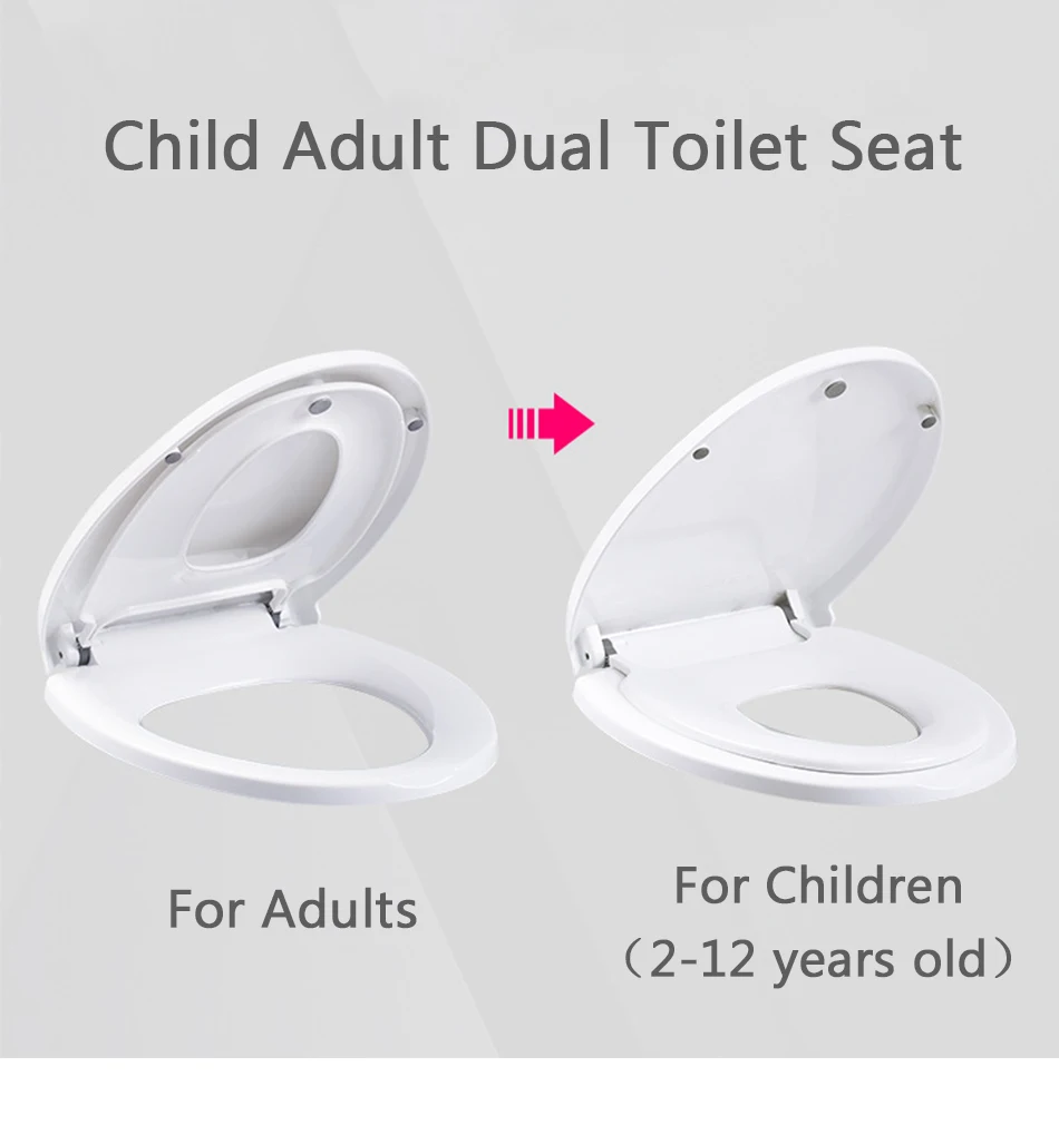 Double Layer Adult Child Toilet Seat Children's pot Training Cover Prevent Falling Toilet Lid For Kids Slow-Close Travel Pot 3