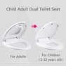 Double Layer Adult Child Toilet Seat Children's pot Training Cover Prevent Falling Toilet Lid For Kids Slow-Close Travel Pot 3