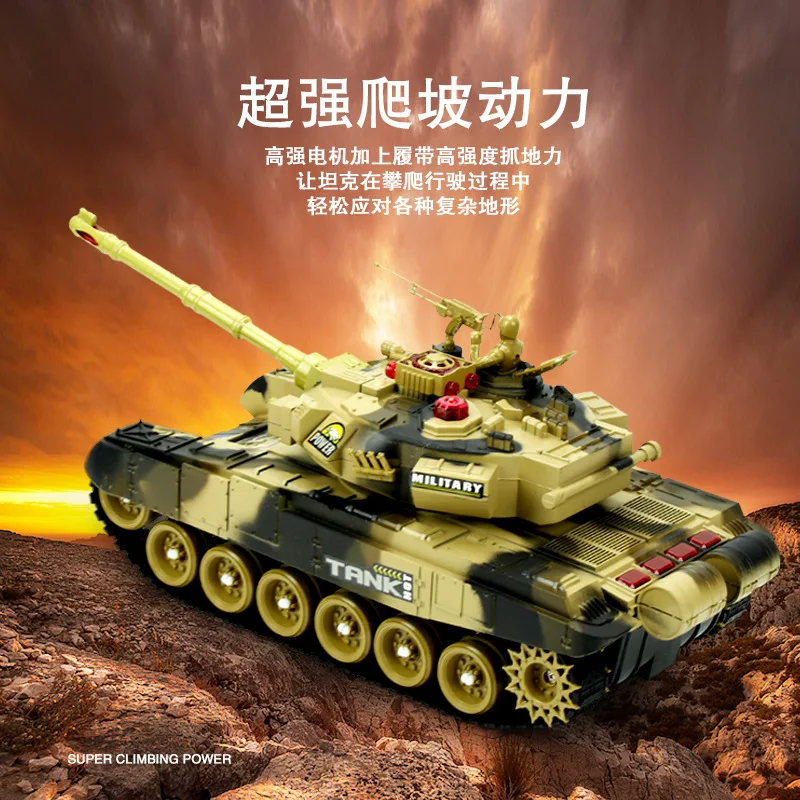

Large Remote Control Tank Charging Battle-Emission Off-road Crawler Remote Control Car Boy Children Toy Car