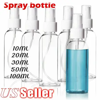 

10 Pcs 100ML portable Transparent Plastic Perfume Atomizer Empty Spray Bottle refillable Reuse