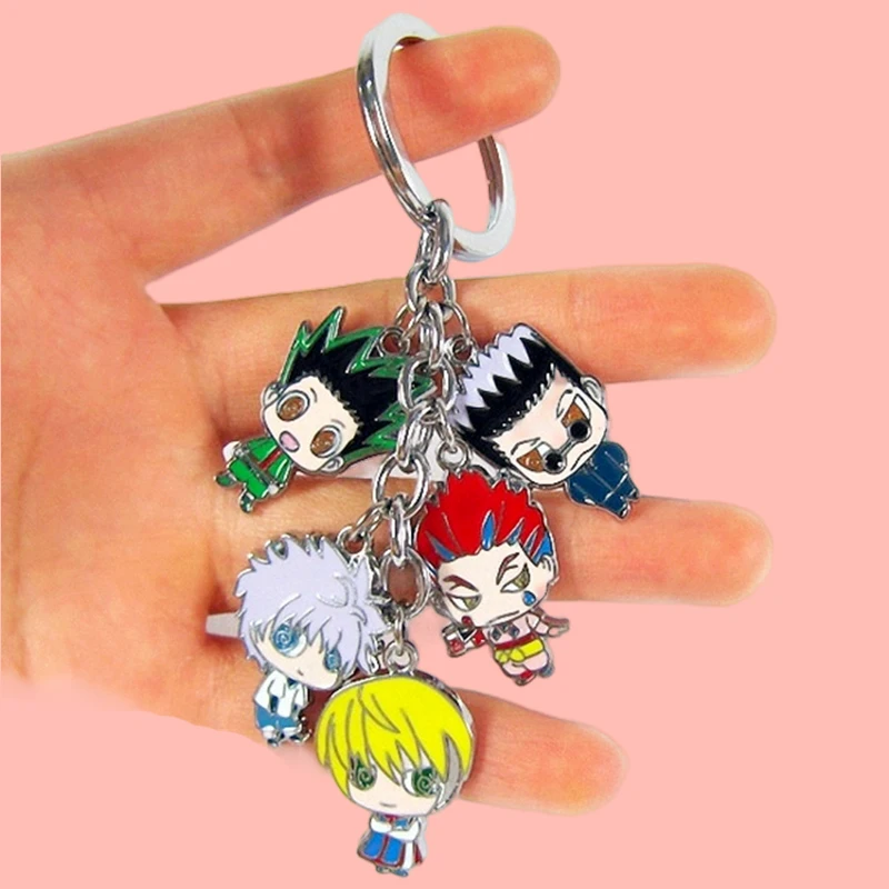 Аниме Hunter X Keychain Gon Killua Zoldyck Kurapika Hisoka металлические фигуры модный брелок для