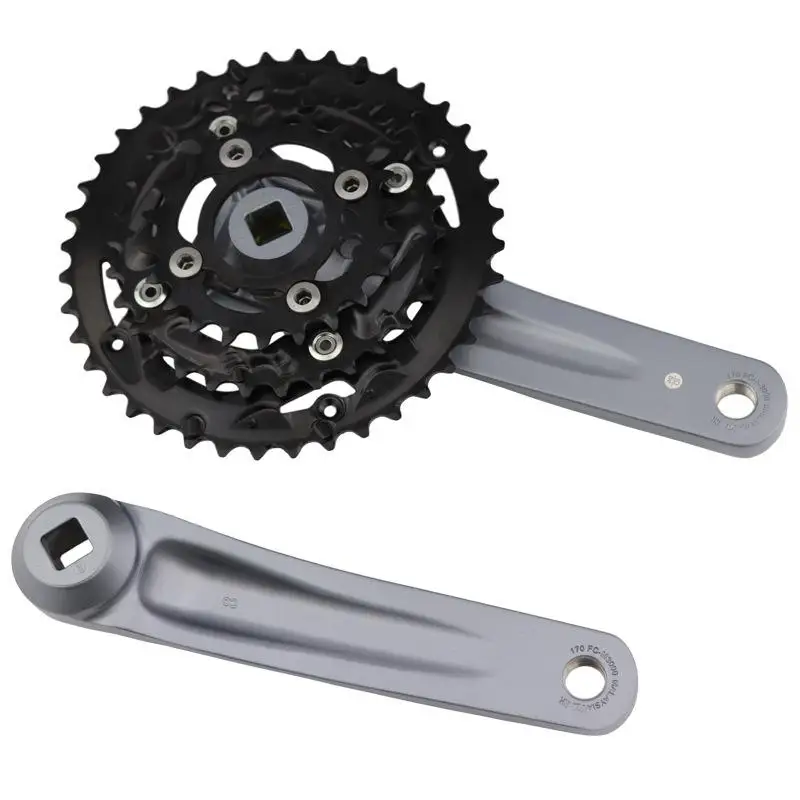Shimano FC-M3000-8, 9/27 скоростной горный велосипед, 9/27 скоростной, квадратное отверстие, звездочка, передний шатун