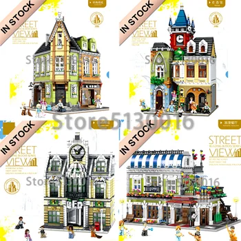 

In Stock MOC Street view Series Creator City ql0924 ql0920 ql0922 ql0919 Model Building Blocks Model Toys 10270 15001