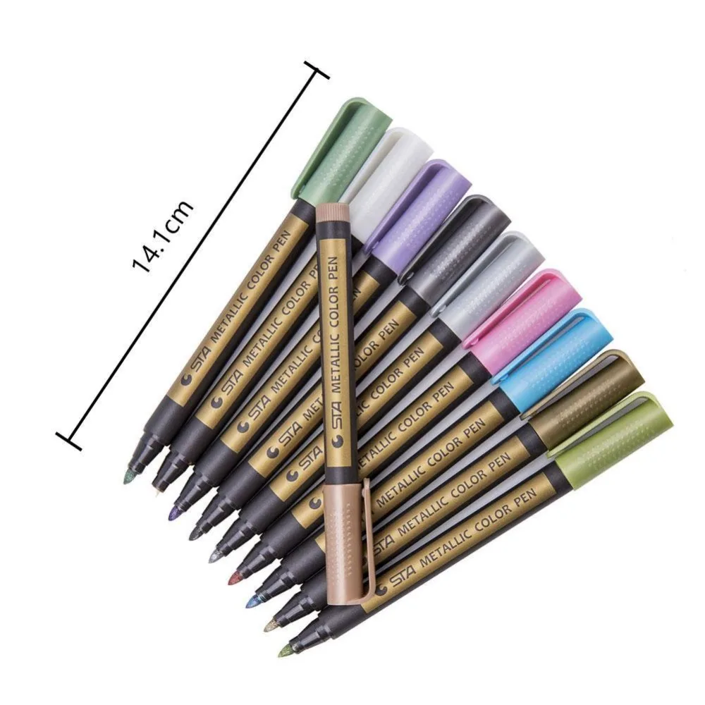 12PCS Colorful Waterproof pen Car Tyre Tire Tread CD Metal Permanent Paint markers Graffiti Oily Marker Pen stationery