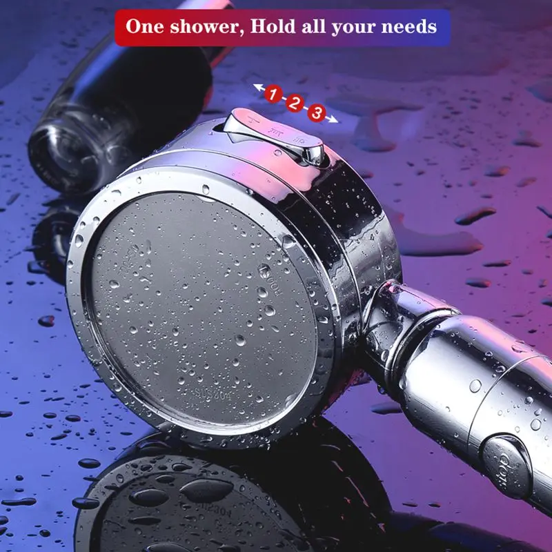 Вращающаяся на 360 градусов душевая лейка регулируемая водосберегающая 3 режима с