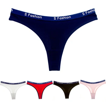

Sexy Women's Lace Thong Fashion Cotton Letter Pattem G-string low Waist Women's Panties Comfortable Underwear Female Panty