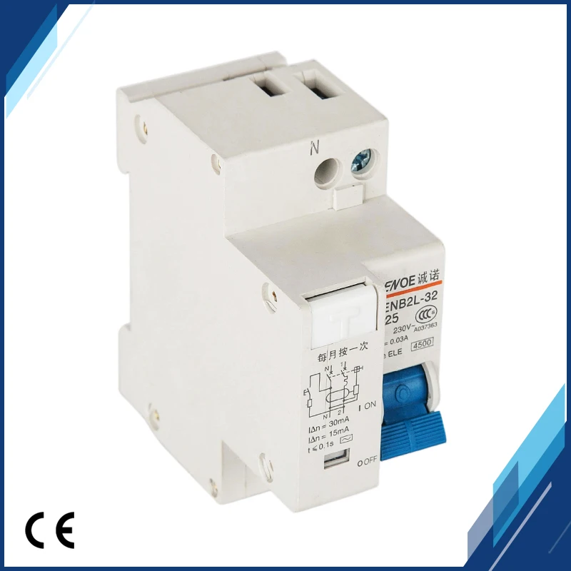Прерыватель цепи при утечке на землю DPNL1P+ N 16A/25A/32A 230V~ 50 HZ/60 HZ автоматический выключатель с защитой от утечки