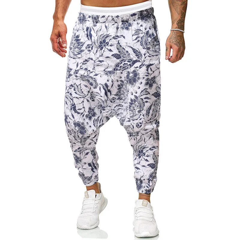 Men Baggy Harem Pants Hip-hop Women Wide Leg Trousers Male Casual Vintage Long Pants