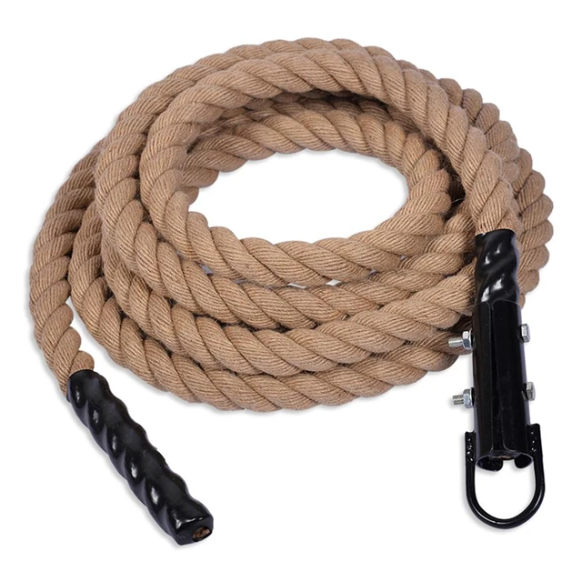 3/4/4.5/6 Professional Climbing Rope Polyester Strong Jute Training Rope  With Hooks Climbing Exercise Hemp - AliExpress