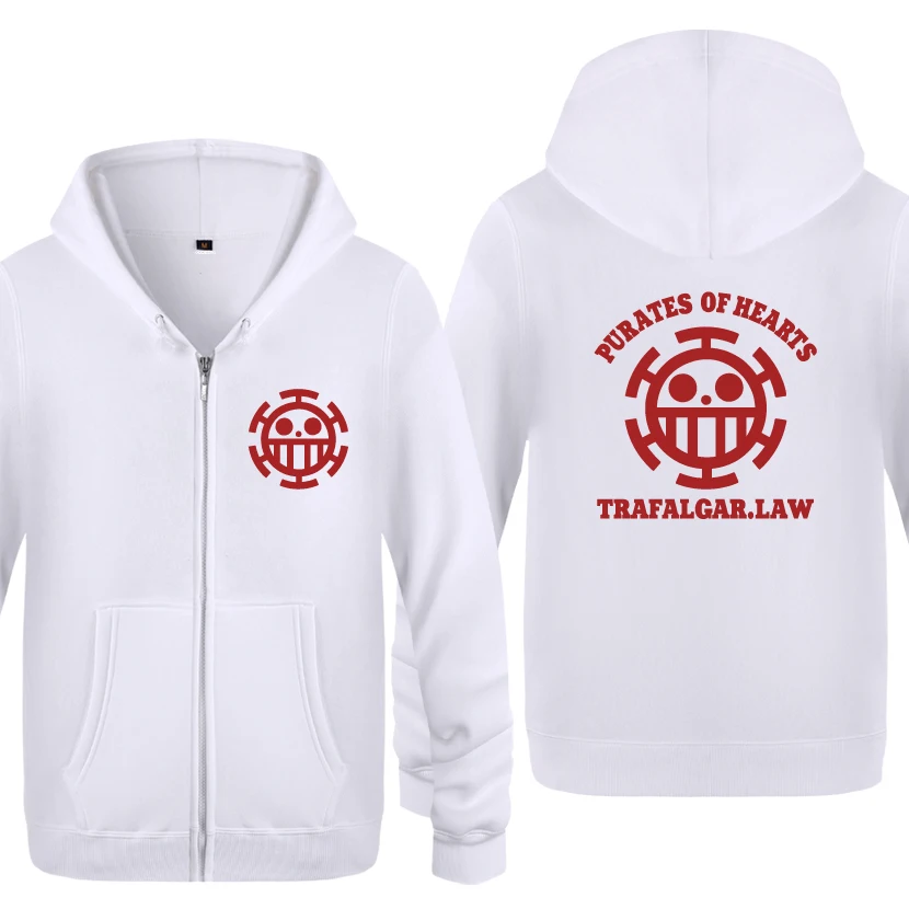 Аниме one piece толстовки мужские мужские s молния с капюшоном флисовые толстовки кардиганы